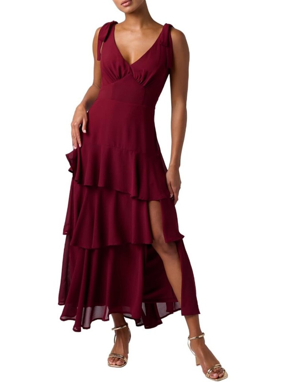 Elegant Tiered Printed Maxi Dress for Women | Perfect Wedding Guest Outfit